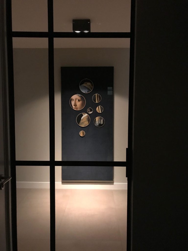 interieur wanddecoratie in borduurringen: Meisje Met De Parel van Johannes Vermeer