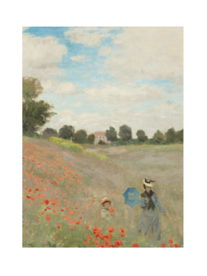Theedoek Veld met klaprozen - Claude Monet
